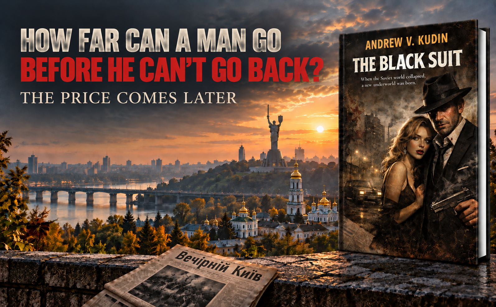 Promotional image for The Black Suit by Andrew V. Kudin