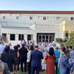 Guests gathered in the courtyard of the Bowers Museum during the Mexican Independence Day celebration.