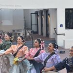 Traditional Mexican dancers performing at the Bowers Museum during the Mexican Independence Day celebration.